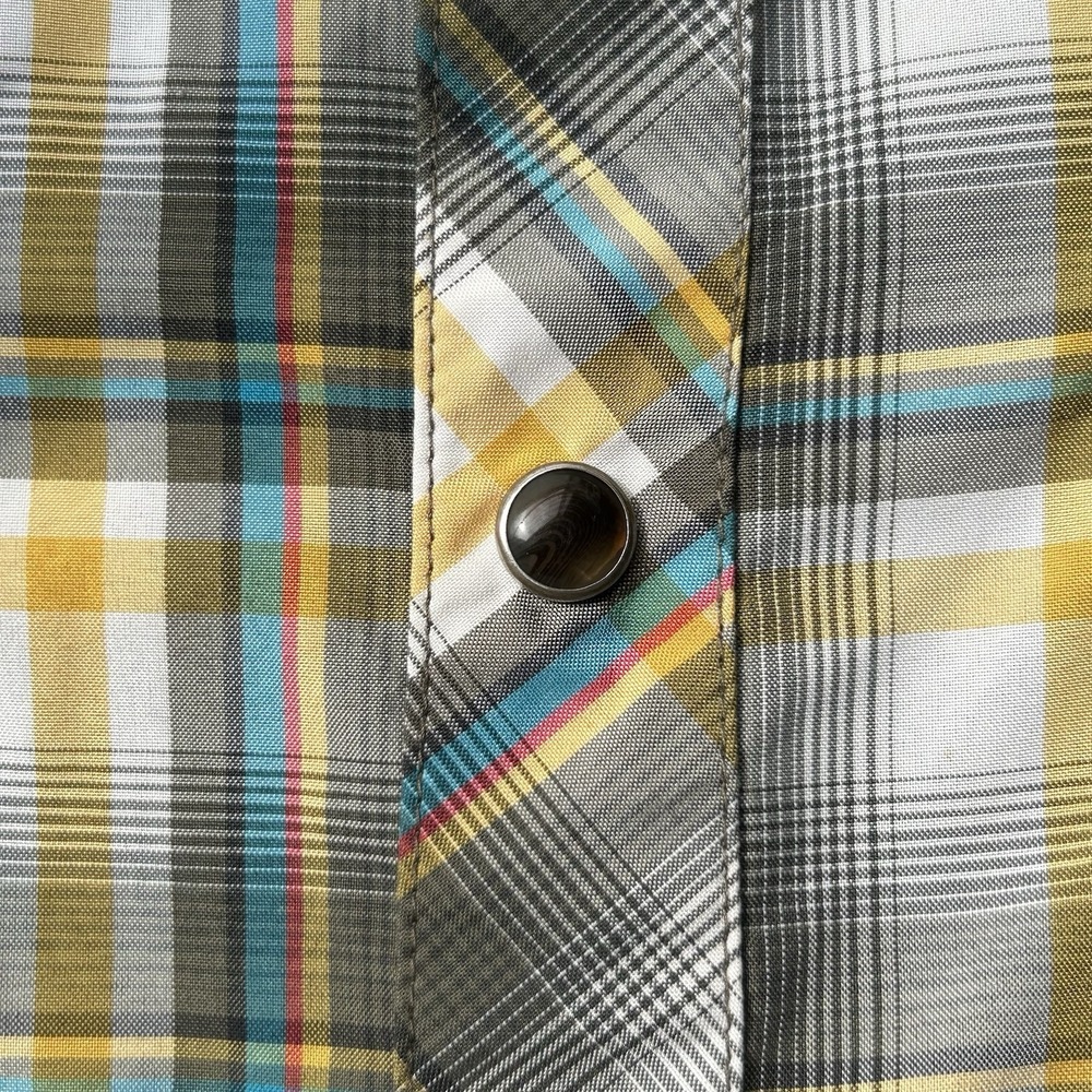 Kuhl Mens M Button Up Shirt Activewear Outdoor Pearl Snap Western Eluxur Plaid - Picture 7 of 11